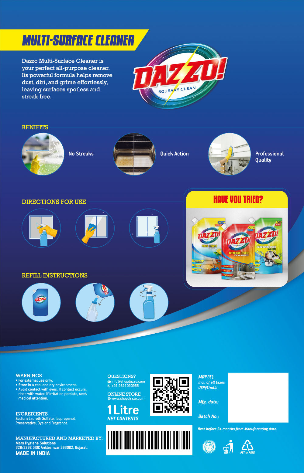 Dazzo Glass and Multi-Surface Cleaner